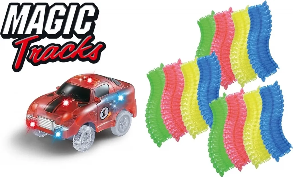 Circuit de Voiture Flexible Magic Traxx Amewi 223 Éléments et Bac