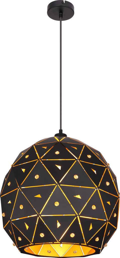 Globo Lighting Hängeleuchte Metall schwarz matt, 1x E27