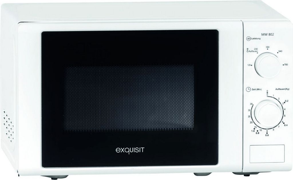 Exquisit MW802, Blat, 20 l, 700 W, obrotowy, Biały Zdjęcie produktu 