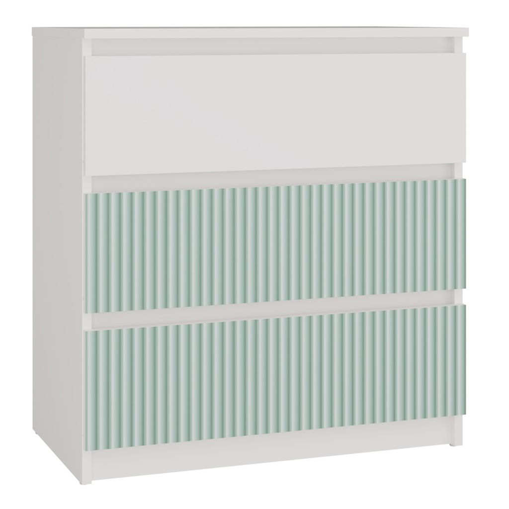 Kommode, Wei§ / mint, 70 x 75 x 40 cm