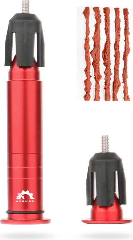 Fahrrad Tubeless Reifenreparaturset MTB Rennrad Reifen Bohrwerkzeug mit 5 Reifenstopfen und Lenkerende