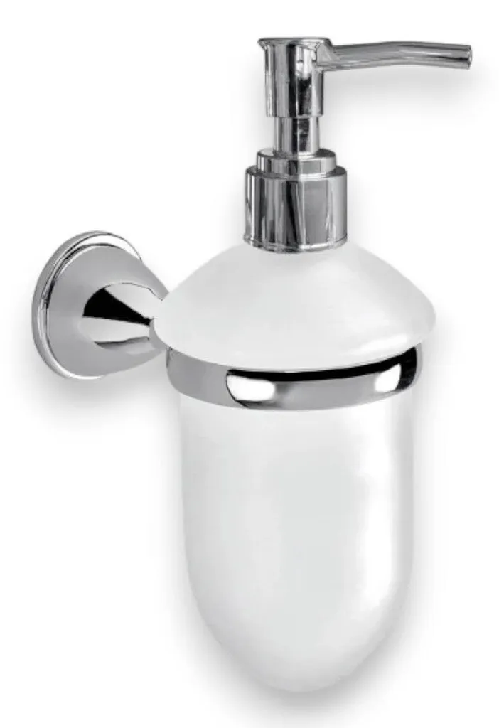 Distributeur savon résine et acier 350ml finition mate salle de bain