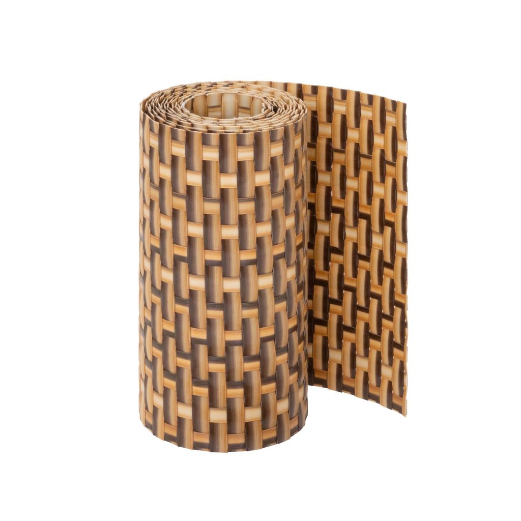 Jardinion Sichtschutzstreifen Rattan Optik 250 x 19cm Produktbild 