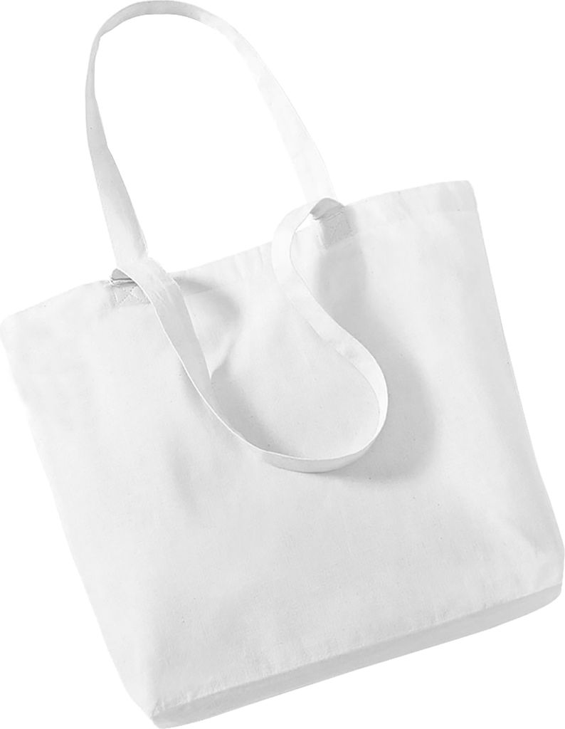 Westford Mill Organic Einkaufstasche aus Baumwolle, 16 Liter BC1221 (Einheitsgröße) (Weiß)
