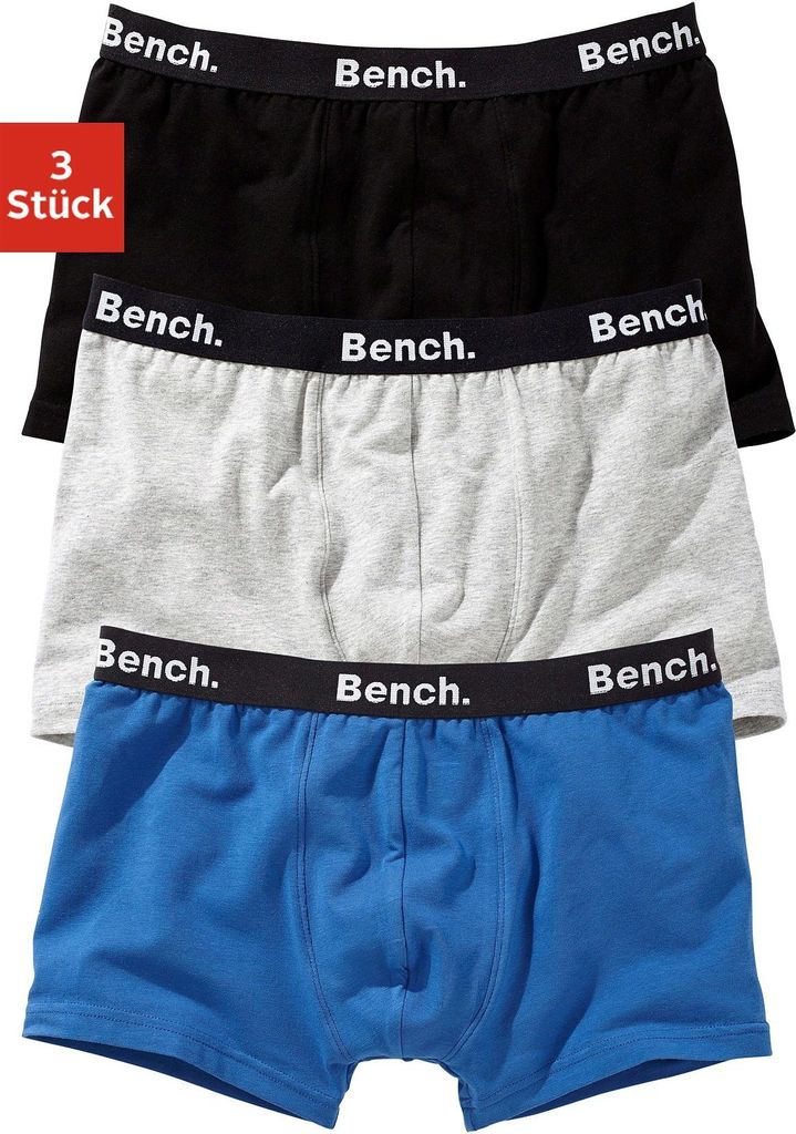 Bench Boxer 3 -teilig schwarz, grau-meliert, blau Größe 170/176