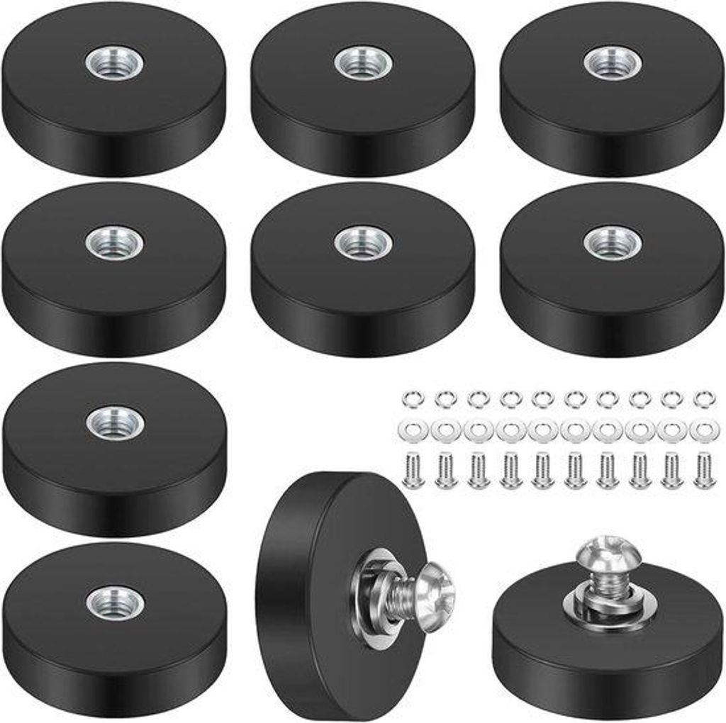 Neodymiummagnete - starke gummierte Magnete - 10 Stück