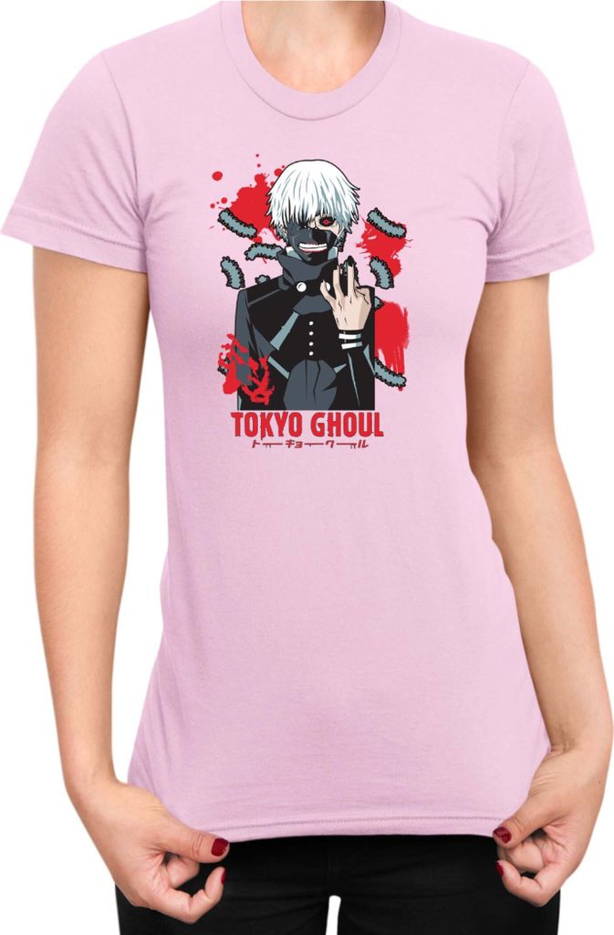 Damen T-Shirt Japan Anime Manga Tokyo Ghoul 03 Tokyo Monster, Lady S / Hellrosa