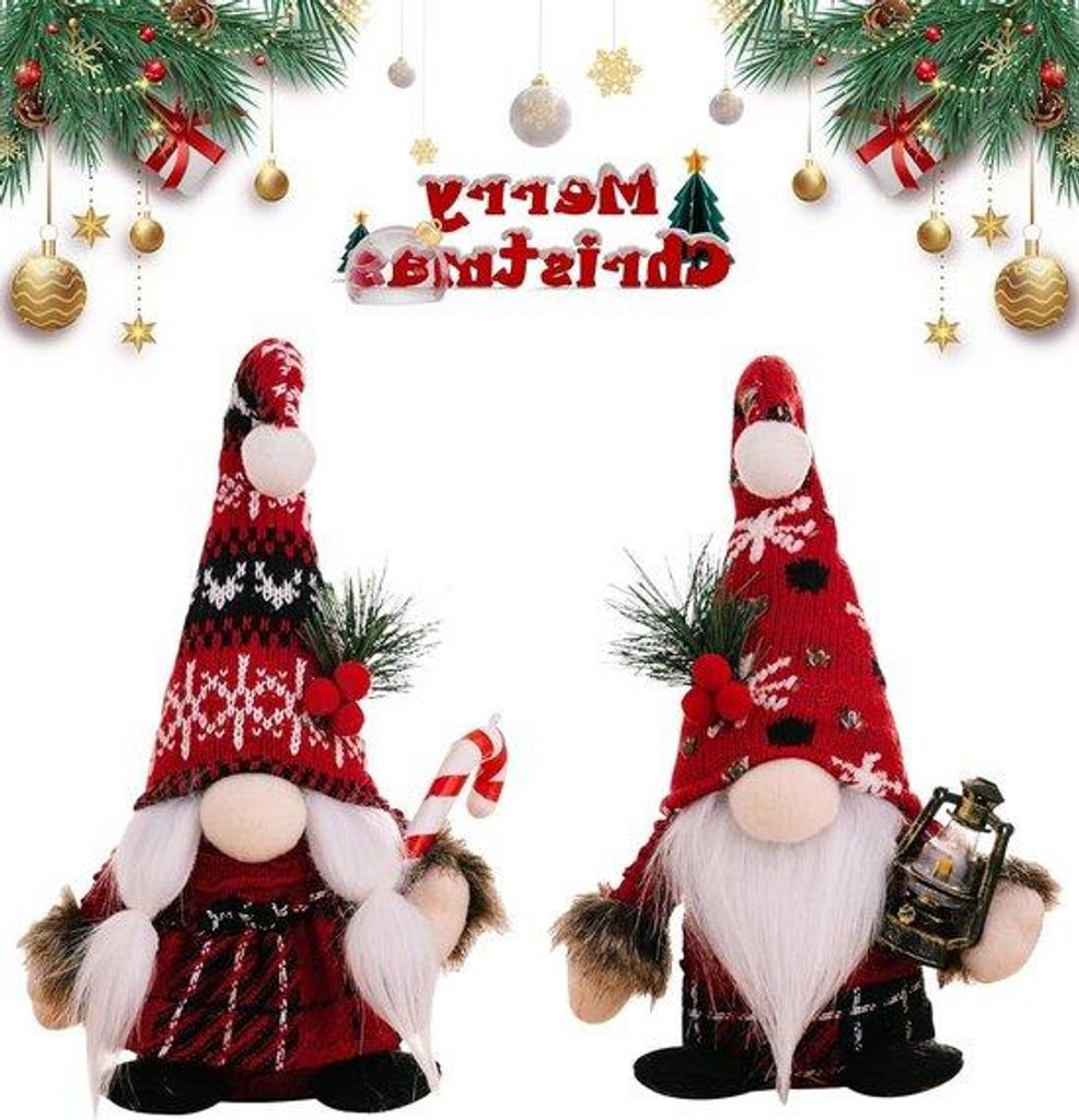 Miniaturkerstmann Pluche Huisornamenten.