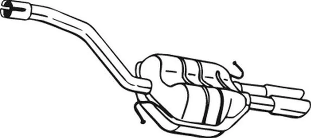 Pot d'Échappement Arrière pour Passat 3C et CC - Silencieux BOSAL 233-617
