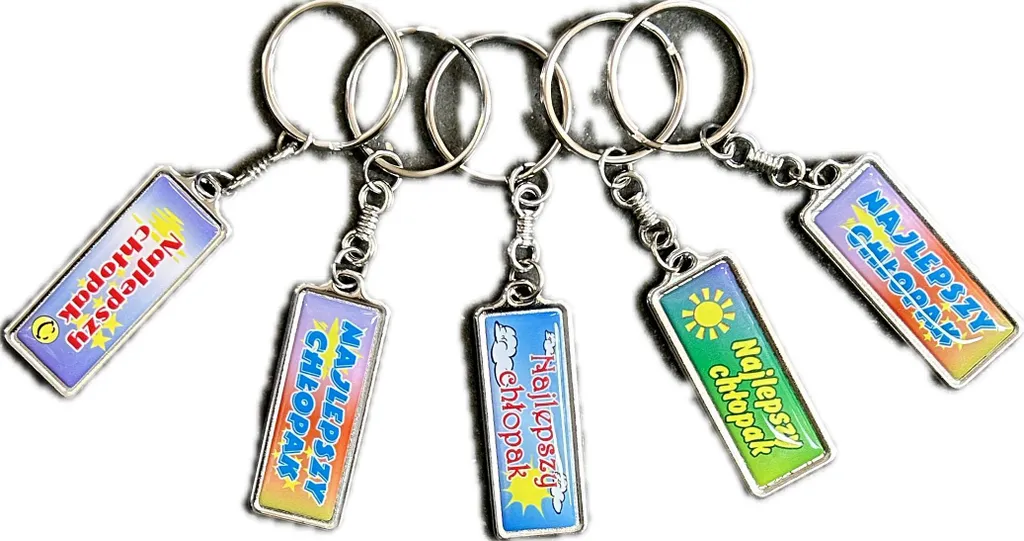 Porte-clés en métal pour la fête des garçons - Lot de 10 pièces robustes