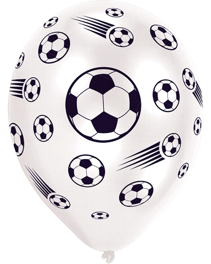 Amscan - Futbalové balóny (čiernobiele, balenie po 8 ks) Obrázok produktu 