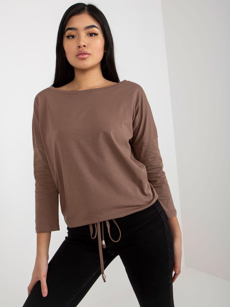 Basic Feel Good Damenbluse Amp-Nemong braun XL