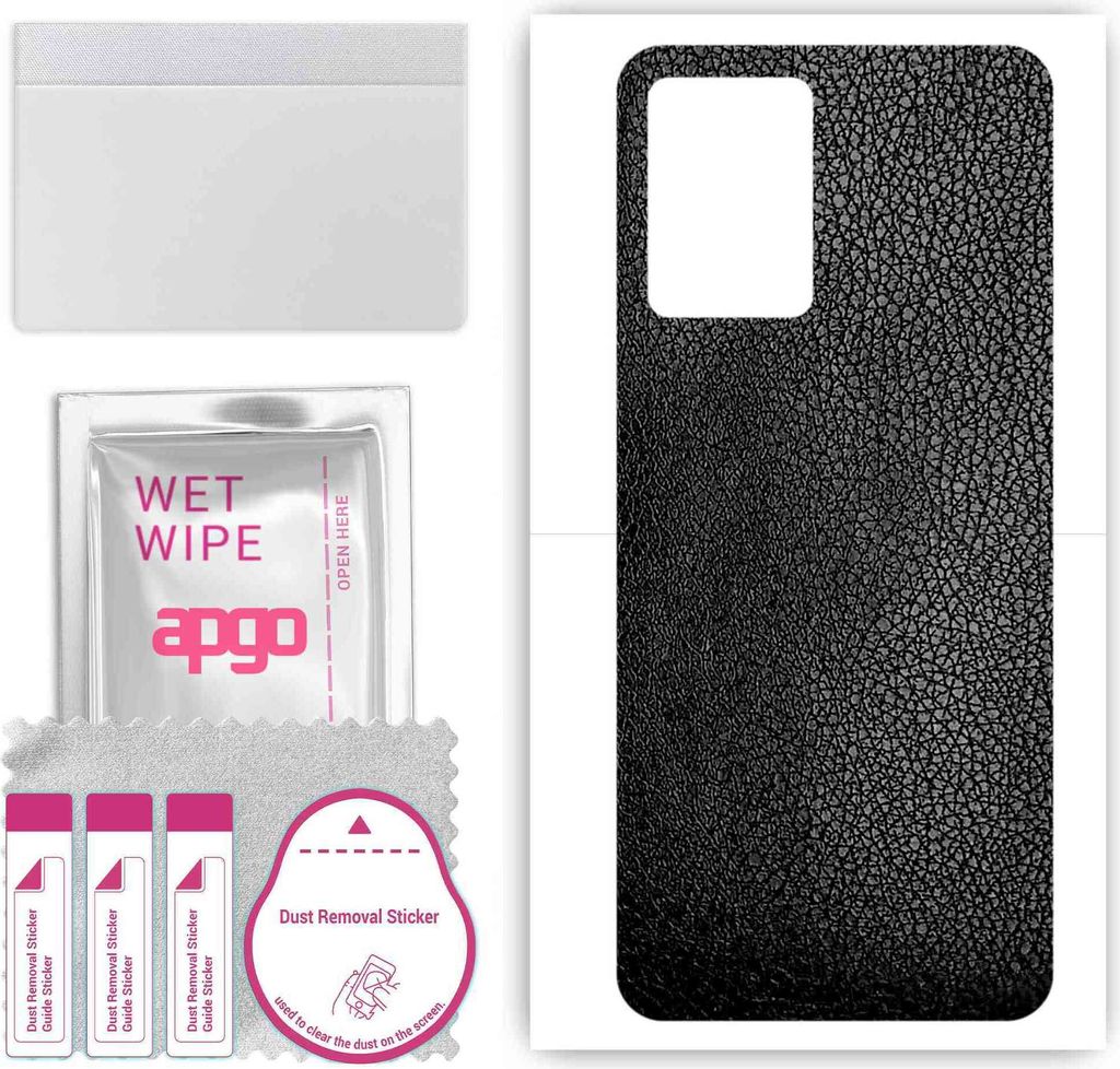 apgo Rückseite Schutzfolie, Skin, kompatibel mit Vivo IQOO Z6, Hinten Displayschutzfolie aus Vinylfolie, kratzfest, einfache Montage - Schwarzes L...