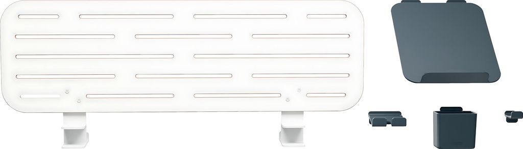 LEITZ Schreibtisch-Organizer 80x25cm Pegboard,m.Notebookhalter,Ergo,weiß