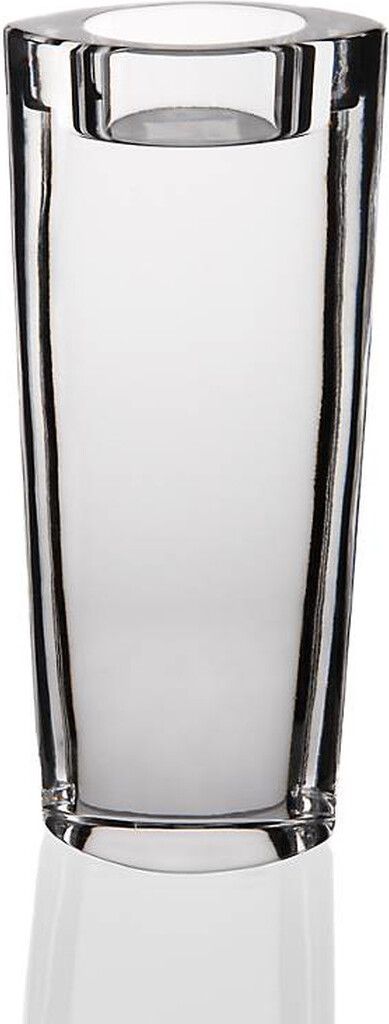 Teelichthalter Kerzenhalter oval massiv transparent 17.5 cm Bleikristall Glas, aus Bleikristall
