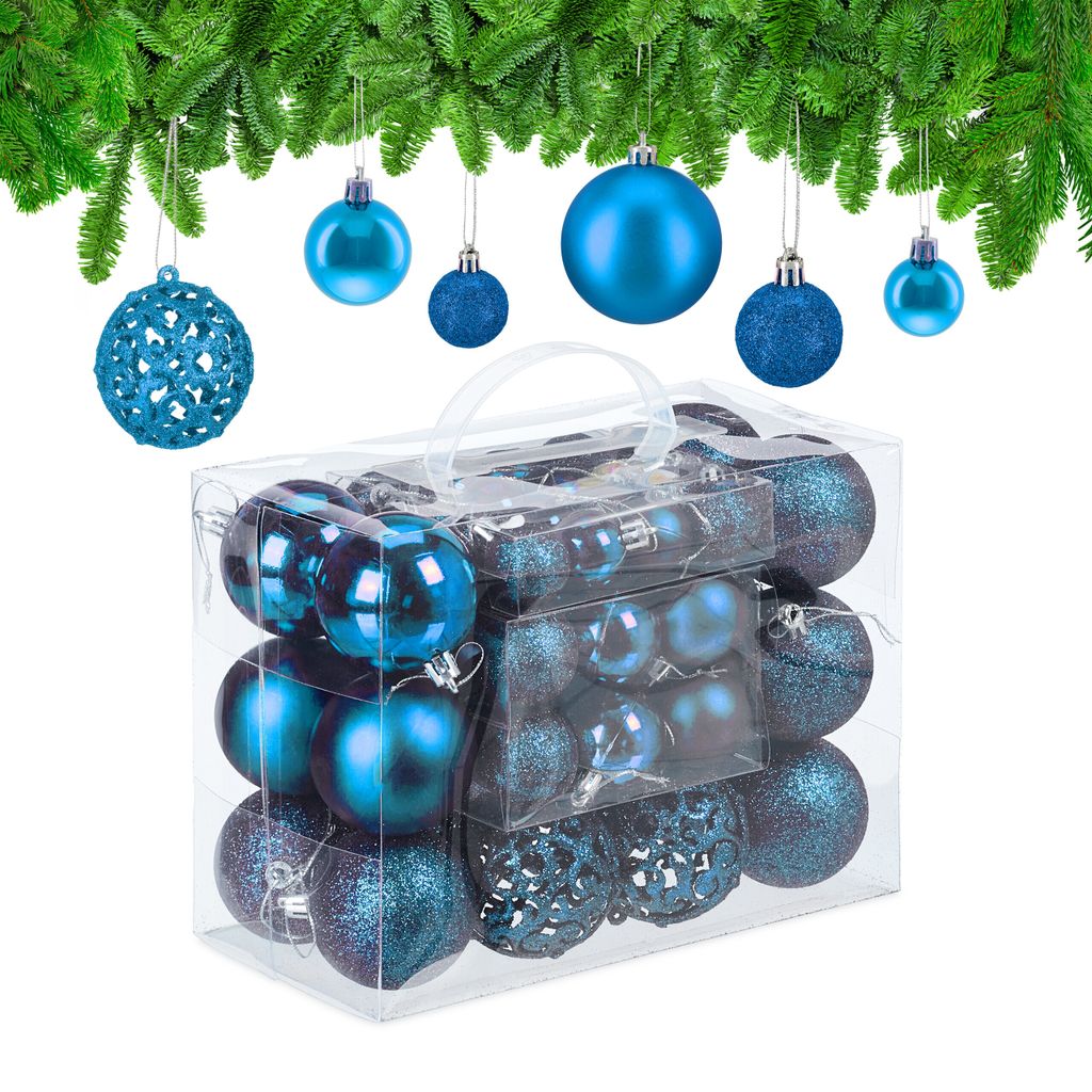 Set da 50 palline di Natale Relaxdays, palline per l'albero Immagine del prodotto 