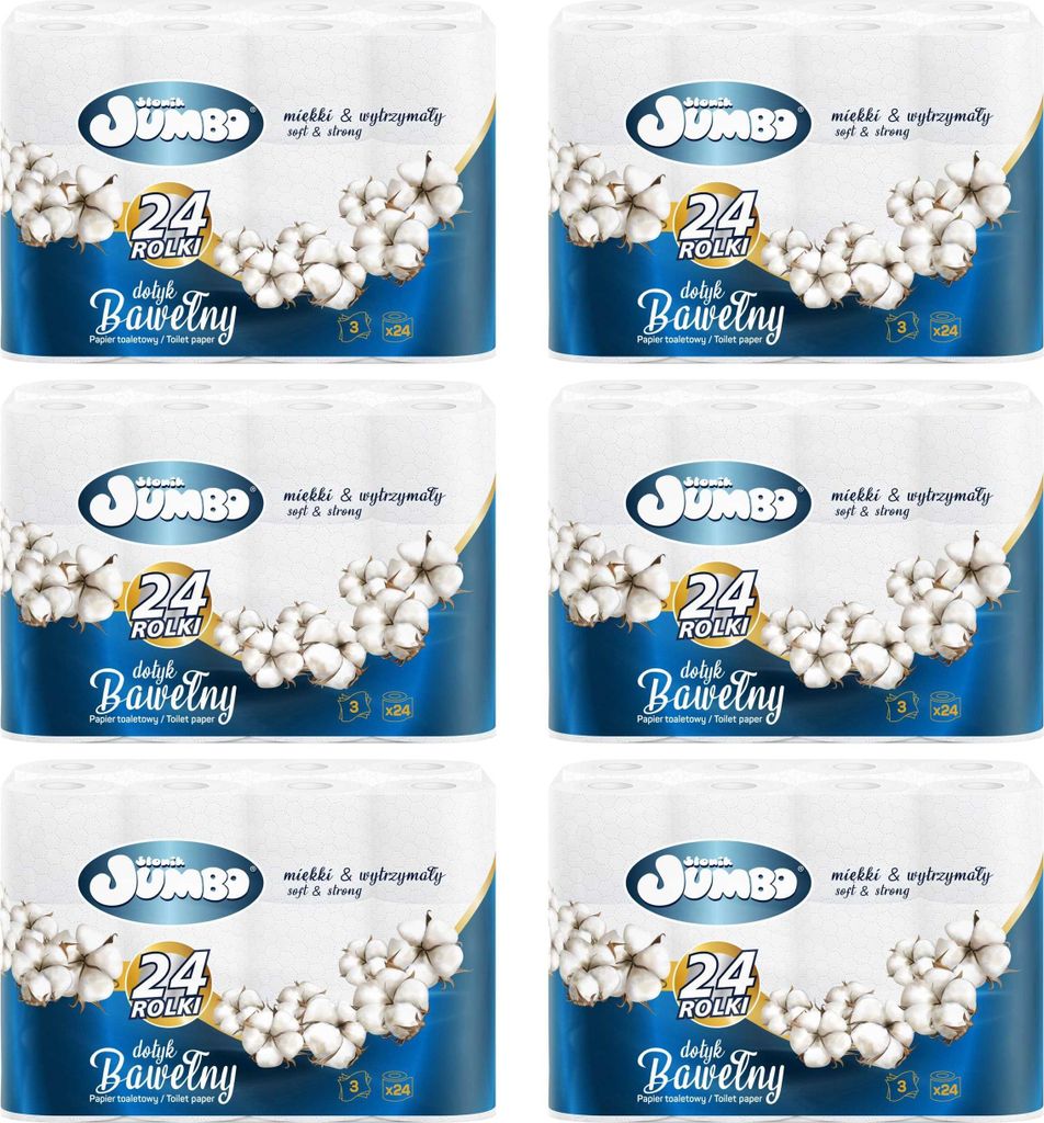 Toilettenpapier 24R SŁONIK JUMBO BAWEŁNA 3W – 144 Rollen