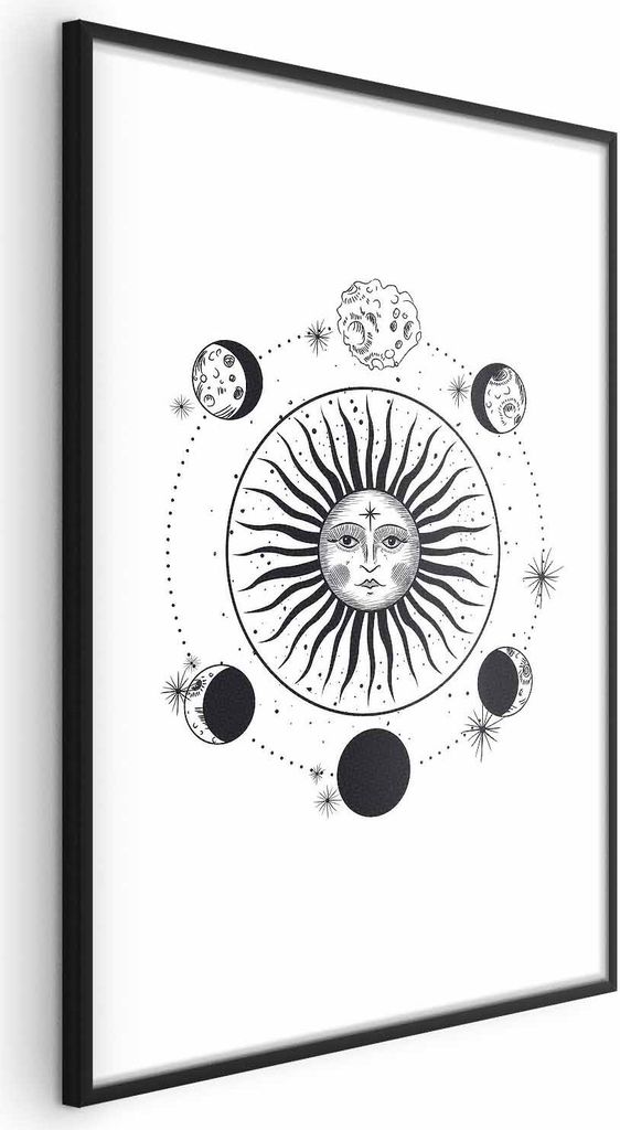Posterpapier Poster - Phases of the Moon 21x30 cm Text n-B-0040-ao-a