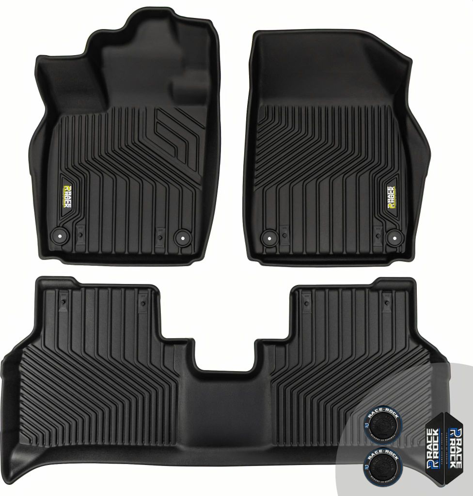 FROGUM Race Rock Autofussmatten 2in1 TPE + Velours für Audi Q4 e-tron 21-, Cupra Born 21-/Tavascan 23-, Skoda Enyaq iV 20-/Elroq 25-,VW ID.4 20-/V...