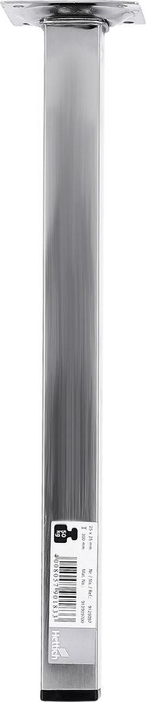 Hettich Möbelfuß / Tischbein Edelstahl finish,25 x 25 x 300 Produktbild 