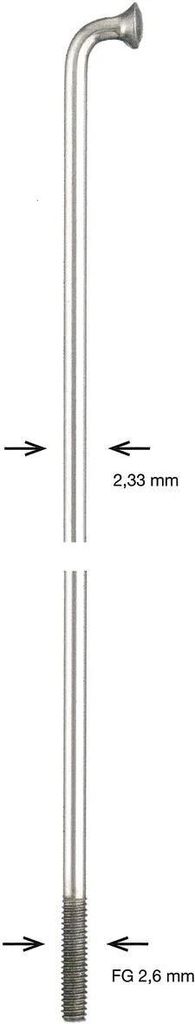 Alpina Speichenspeiche Zink 2,34x292 mm