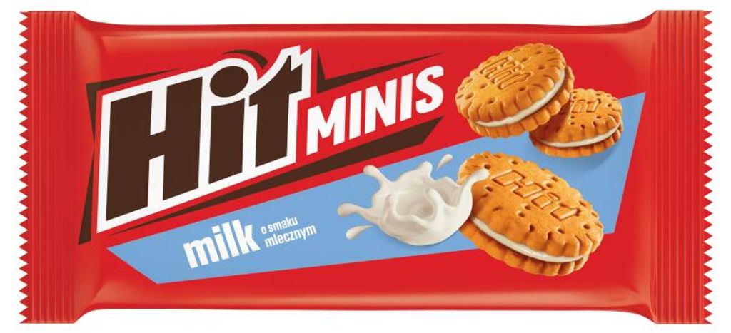 Hit Minis Doppelkekse mit Cremefüllung mit Milchgeschmack Produktbild 