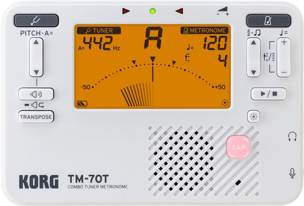 Korg TM-70T-WH - Stimmgerät und Metronom - weiß