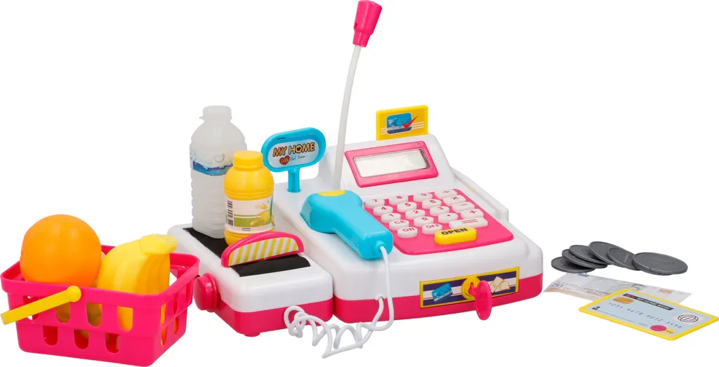 Jeu d'Imitation Marchande avec Caisse Enregistreuse et 24 Accessoires