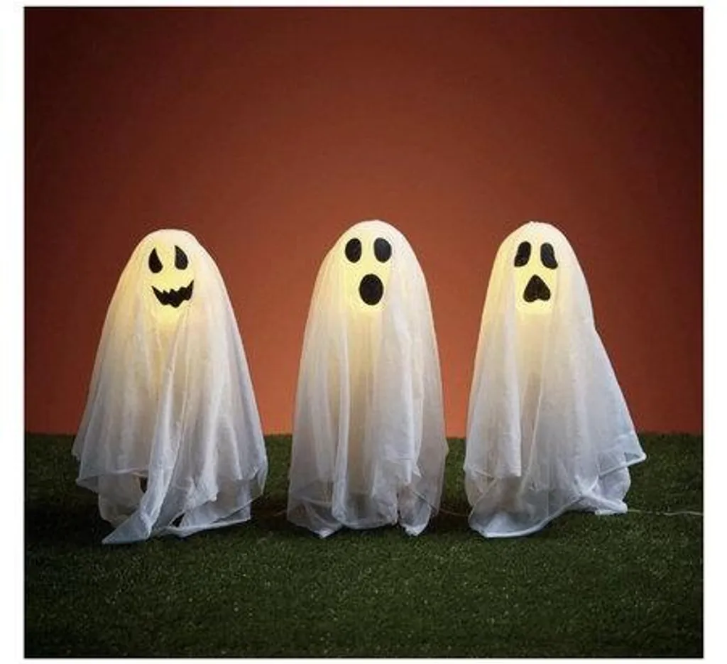 Support à 3 Pieds 40cm avec Tiges pour Décoration Halloween et LED Jardin