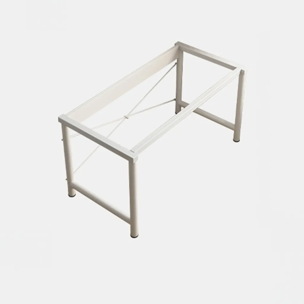 Bureau blanc 100 cm compact et solide pour ranger un ordinateur