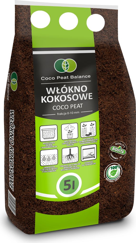 Włókno kokosowe Coco Peat 0-10mm 5l - Biovita Zdjęcie produktu