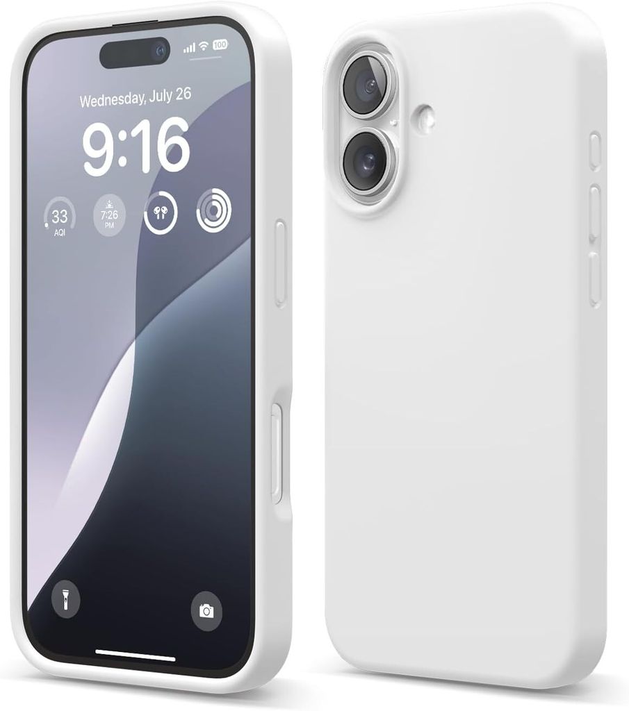 Elago Premium Silikonhülle für iPhone 16 Weiß