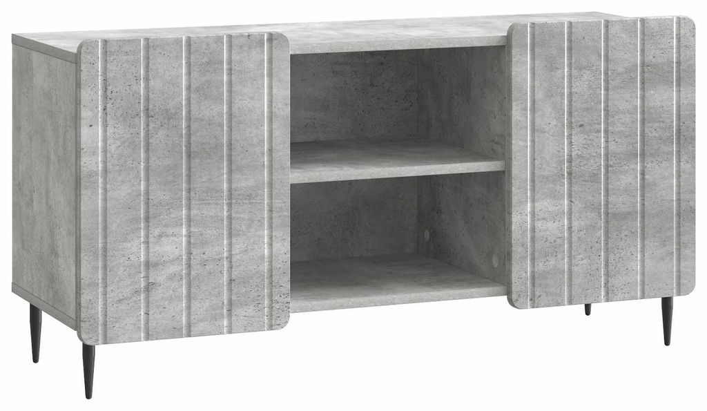 TV-Schränk Betongrau 102 x 34,5 x 52 cm Holzwerkstoff