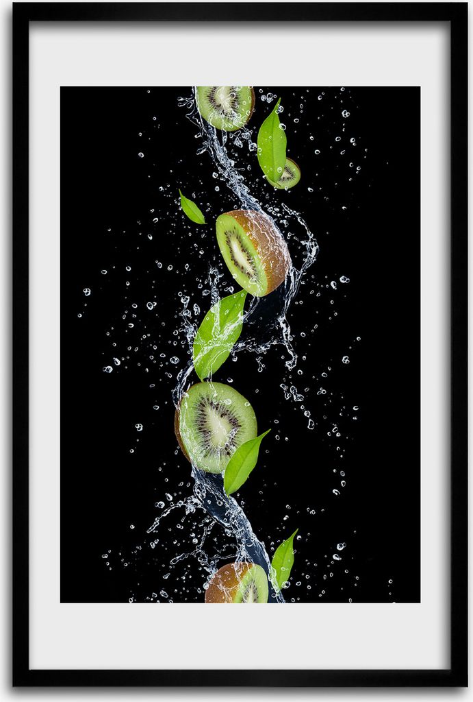 Bild - Bilderrahmen - 40 cm x 60 cm - MDF - Rahmen - Wandkunst - Kiwi
