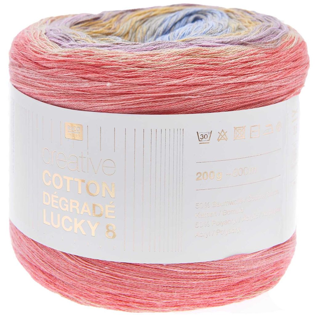 Rico Design | Creative Baumwolle Dégradé Lucky 8 200g 800m | multicolor