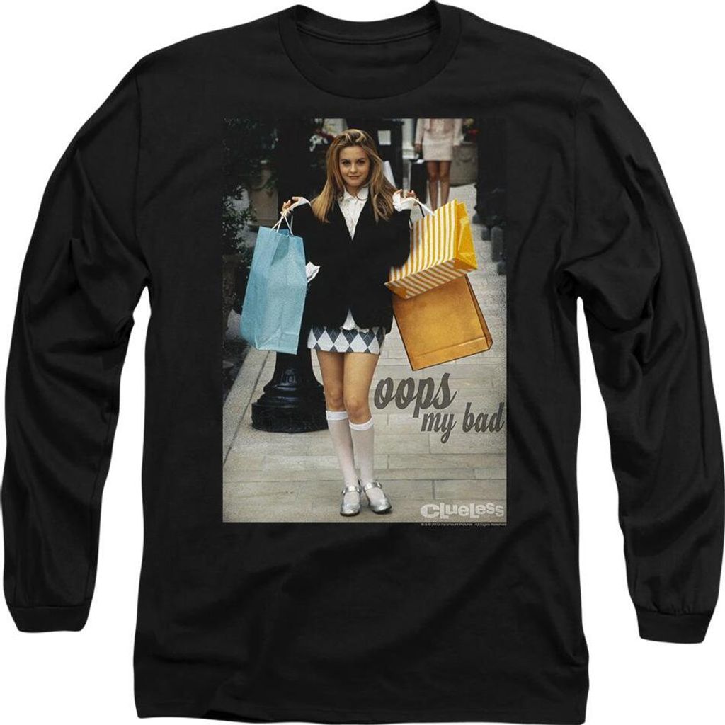 Clueless - "Oops My Bad" T-Shirt für Herren/Damen Uni TV10975 (S) (Schwarz)