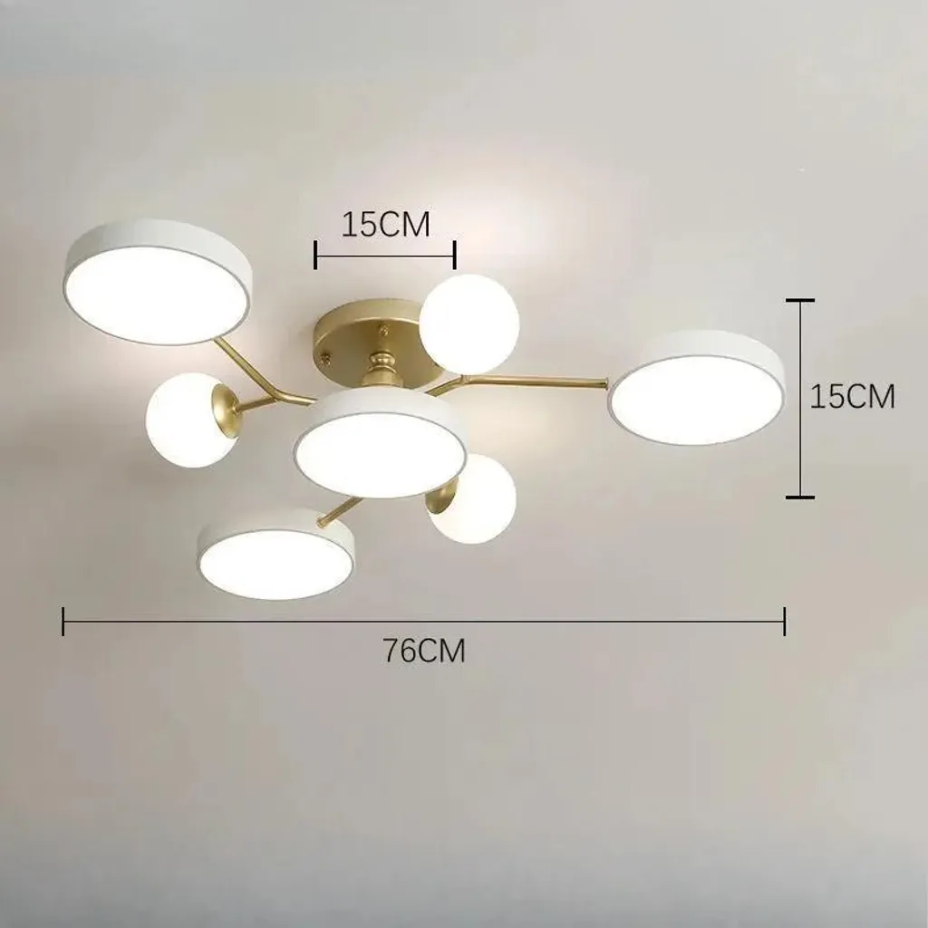 Plafonnier LED Design Moderne A-7 avec Télécommande et 3 Couleurs