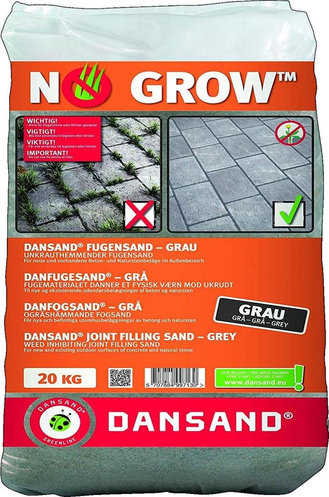 20kg DANSAND NoGrow Fugensand GRAU