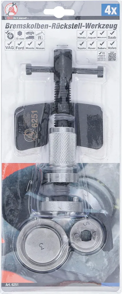 Coffret repousse-piston de frein KRAFTMANN 6251 pour étriers à disque - 4