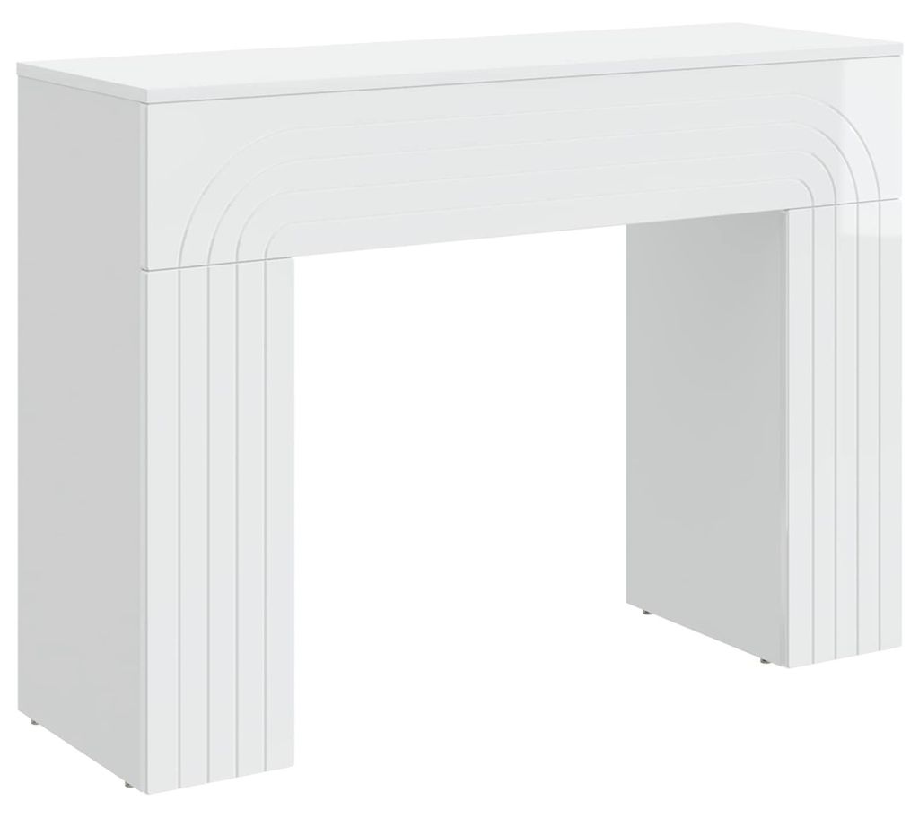 vidaXL Couchtisch Hochglanz Weiß 102 x 35 x 75 cm Holzwerkstoff