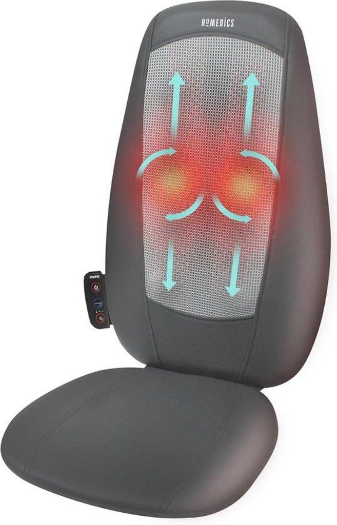 Massagestuhl für Rücken und Schultern, 3 Massagearten, Rollen, Vibration, Wärme