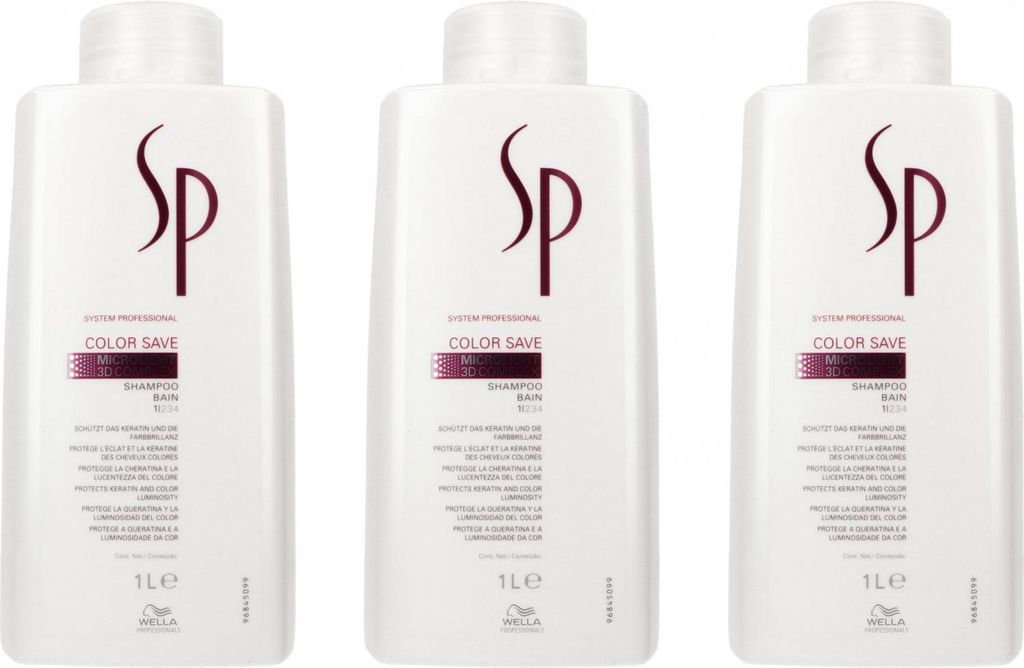 Wella SP Color Save 3 x 1000 ml Shampoo Set
