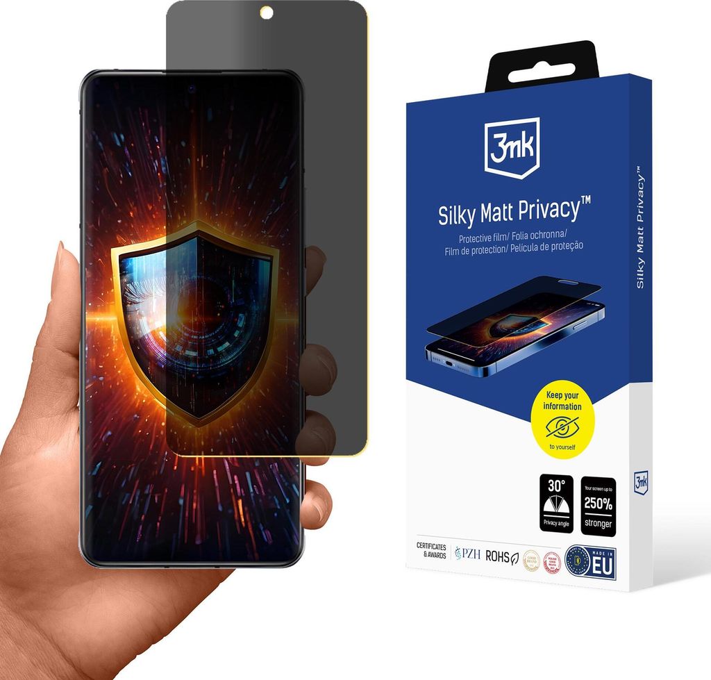 3mk Display Schutzfolie Privatisierung Film Handyfolie Silky Matt Privacy für Nubia Red Magic 6R Self-Heal
