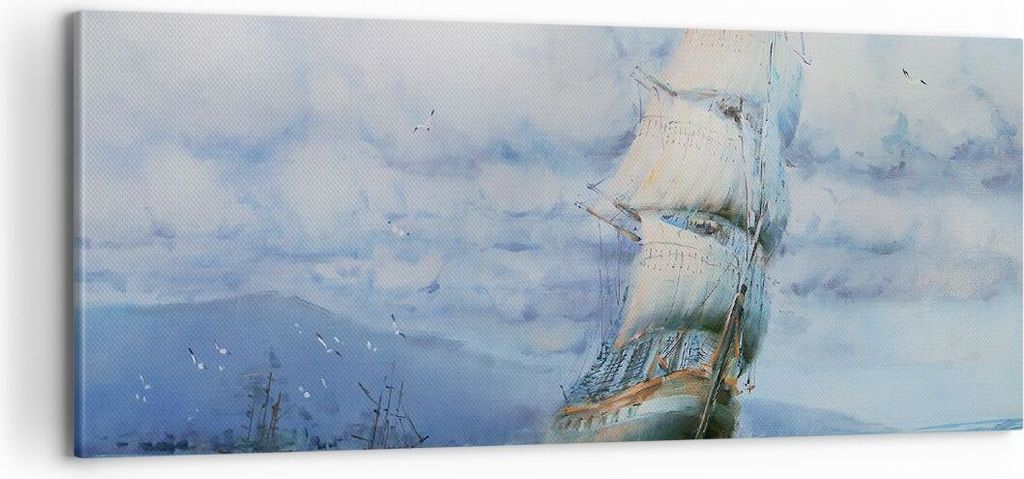 Bild auf Leinwand - Leinwandbild - Meer Segelschiff - Produktbild 