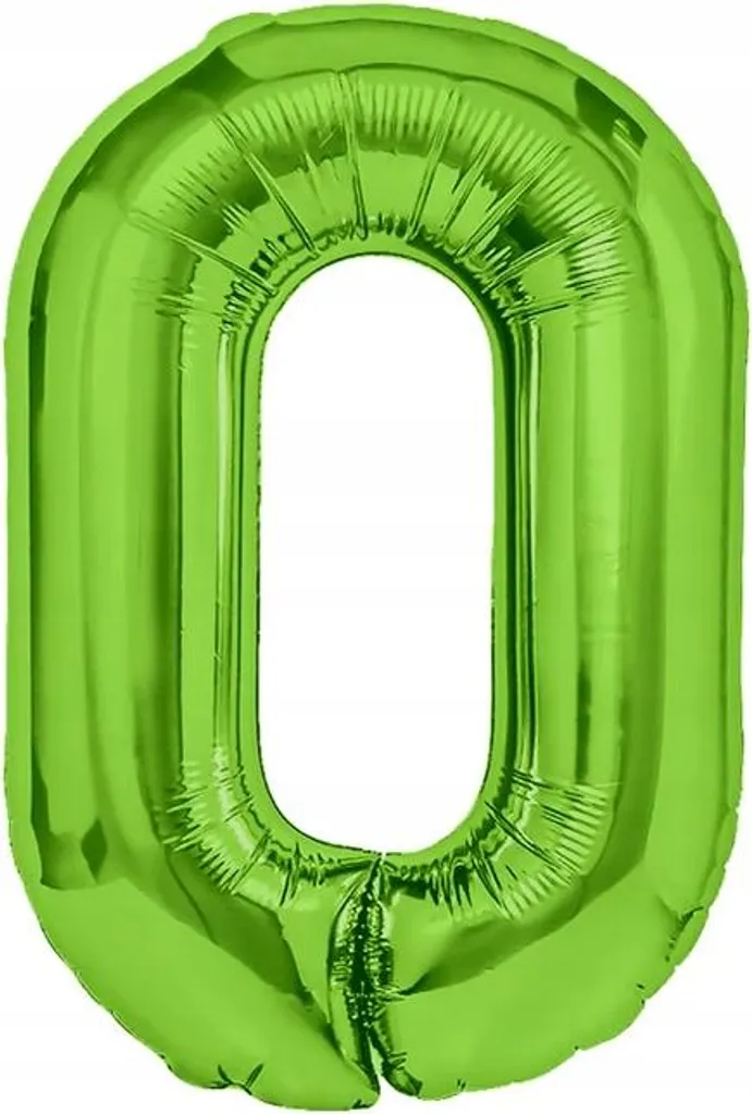 Pallone Numero 0 Verde Satinato 100cm | Luxury Party Decor