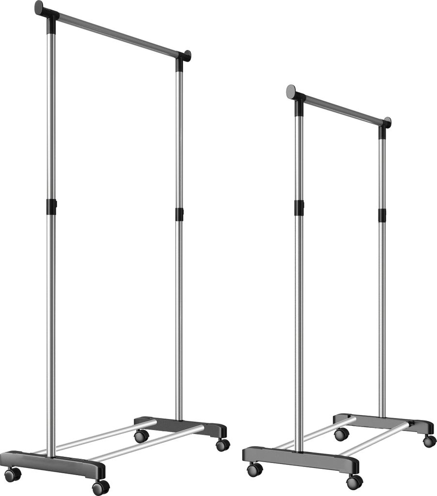 Kleiderständer Garderobenständer Kleiderstange Höhenverstellbar Kleiderstange mit Schuhablage belastbar Ausziehbare Edelstahl Retoo