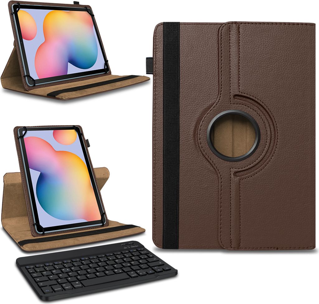 Tastatur Hülle kompatibel für Samsung Galaxy Tab S6 Lite Bluetooth SchutzhülleFarben:Braun
