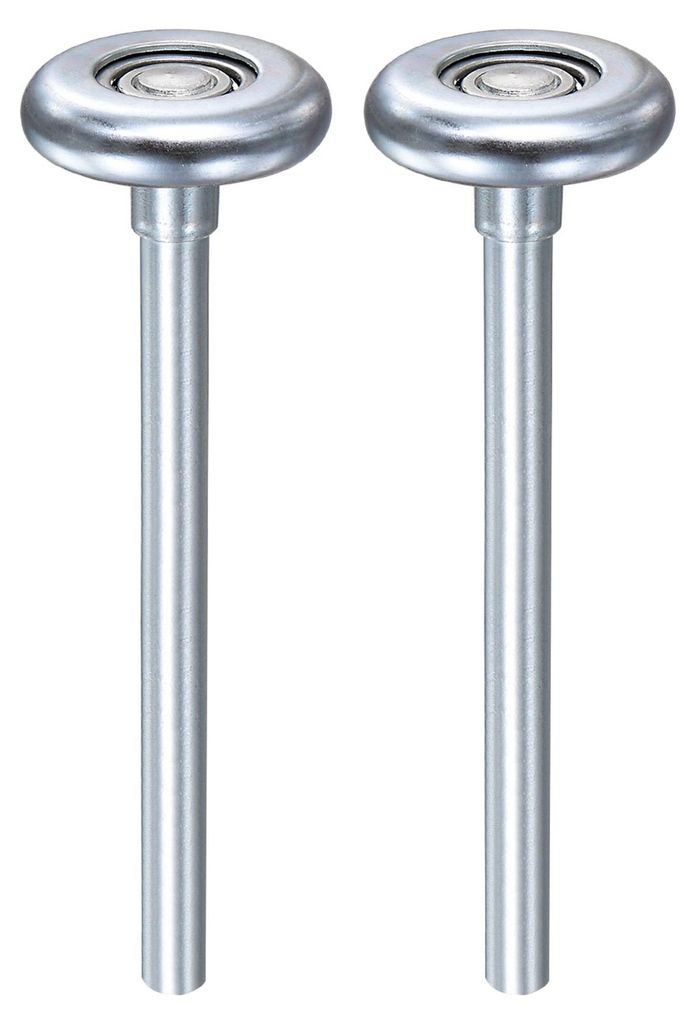 2 Stš¹ck 1,8" Stahl-Garagentorrollen fš¹r 2" Garagenbahn, 7" lange Stielrollen, Pr?zisionslager mit 10 Kugeln, silberfarben