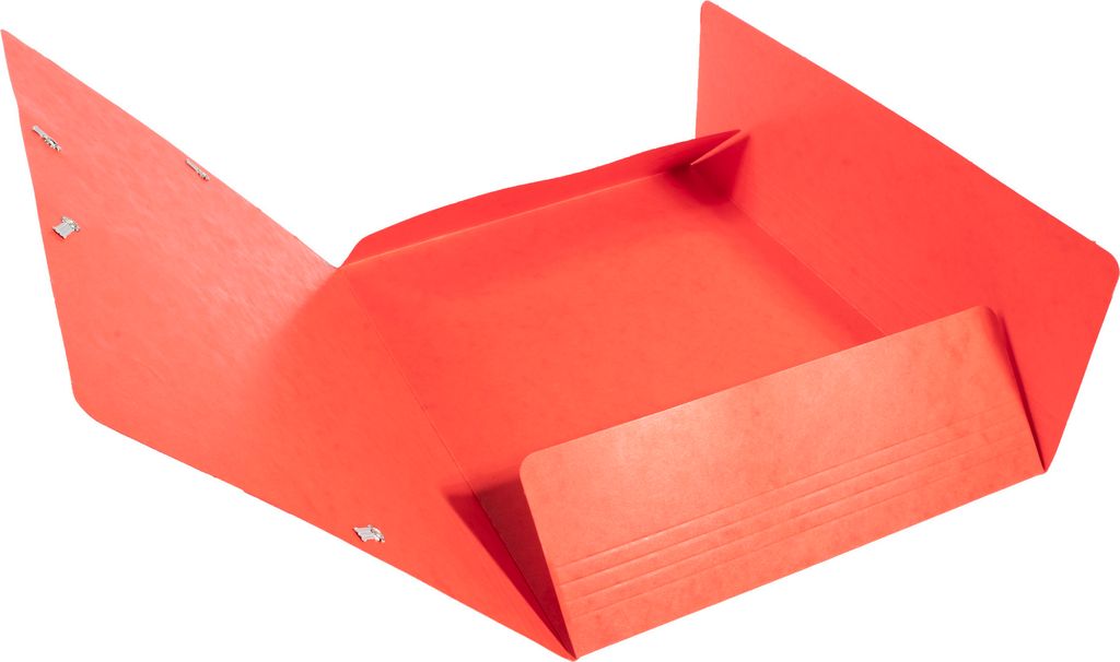 Exacompta 25x Sammelmappe + Gummizug 3 Klappen Karton 425g A4 MAXI Rot 17109H
