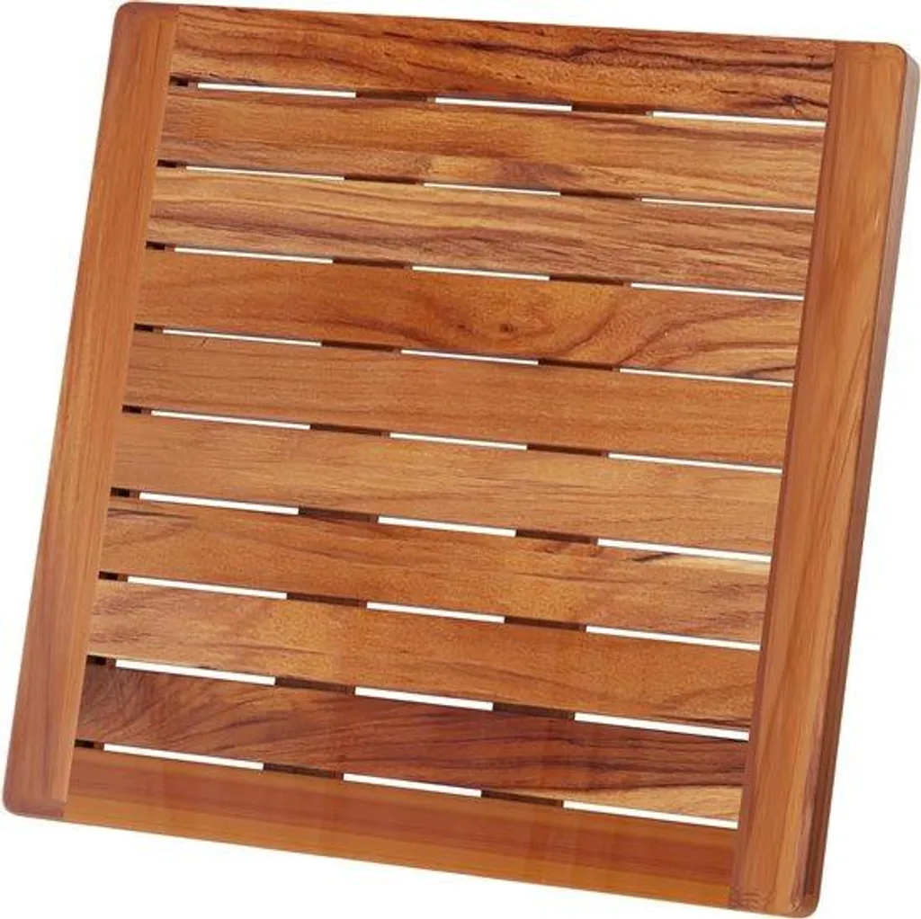 Grille de douche en teck pour douche italienne et sol humide